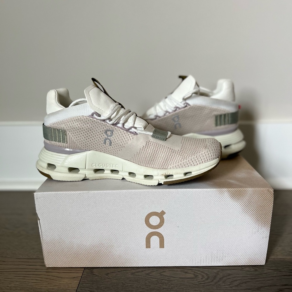 On Cloudnova Women’s Shoes (Moon/Aloe)